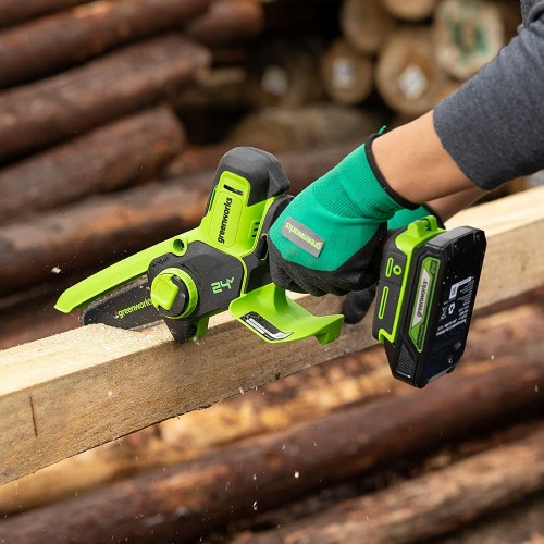 Пила цепная аккумуляторная Greenworks G24MCS10 (2008207UA) 5
