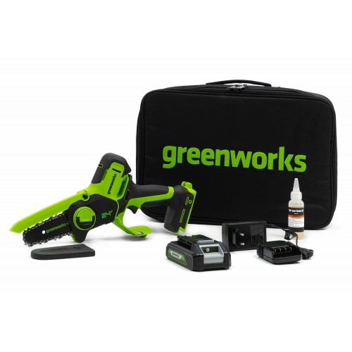 Пила цепная аккумуляторная GreenWorks G24MCS10K2 (2008207UA) 9