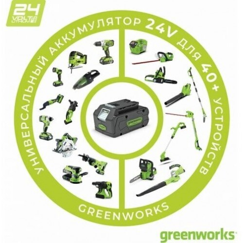 Пила цепная аккумуляторная GreenWorks GD24CS30K4 (2007007UB) 3
