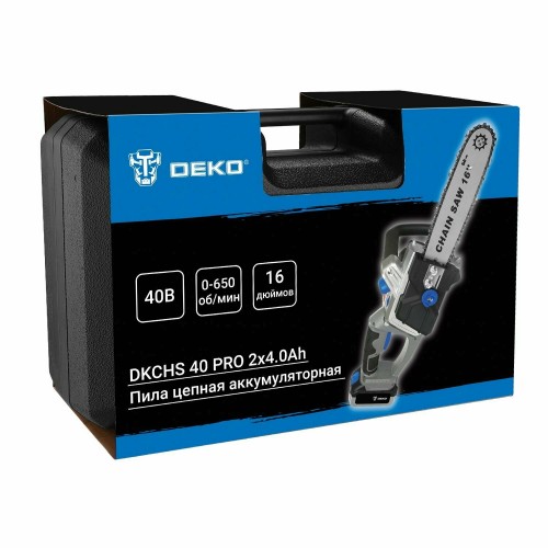 Пила цепная аккумуляторня Deko DKCHS 40 PRO (063-4357) 5