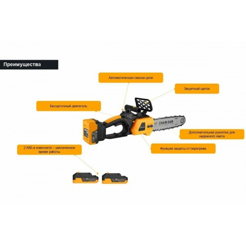 Пила цепная электрическая Deko DKCHS 20 (085-2000) 1