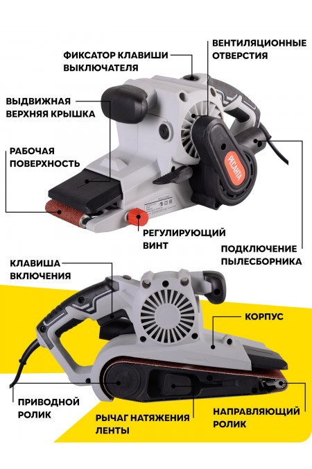 Шлифмашина ленточная Ресанта ЛШМ-75/900 (75/6/1) 5