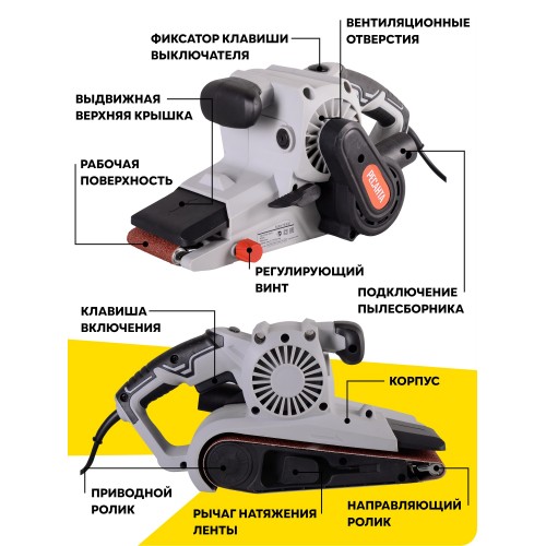 Шлифмашина ленточная Ресанта ЛШМ-75/900 (75/6/1) 5