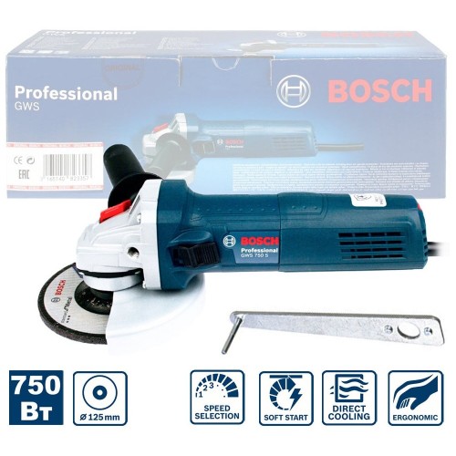 Шлифмашина угловая Bosch GWS 750-125 (0601394121) 5