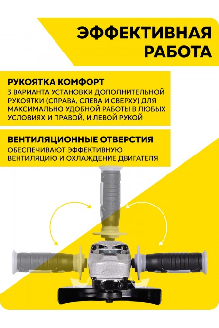 Шлифмашина угловая Ресанта УШМ-125/1200Э 5