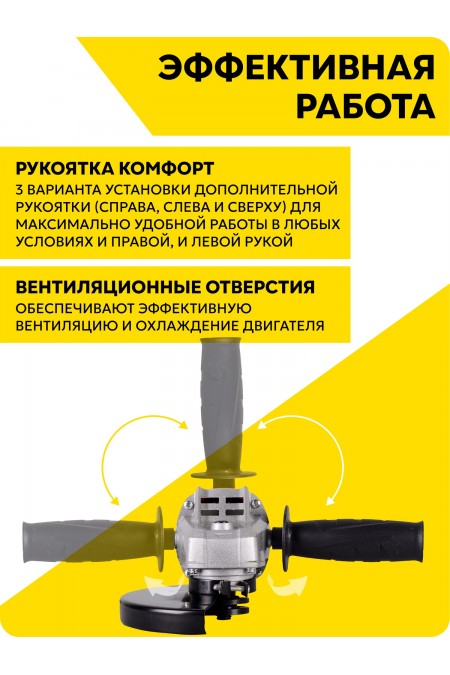 Шлифмашина угловая Вихрь УШМ-150/1300 (72/12/4) 4