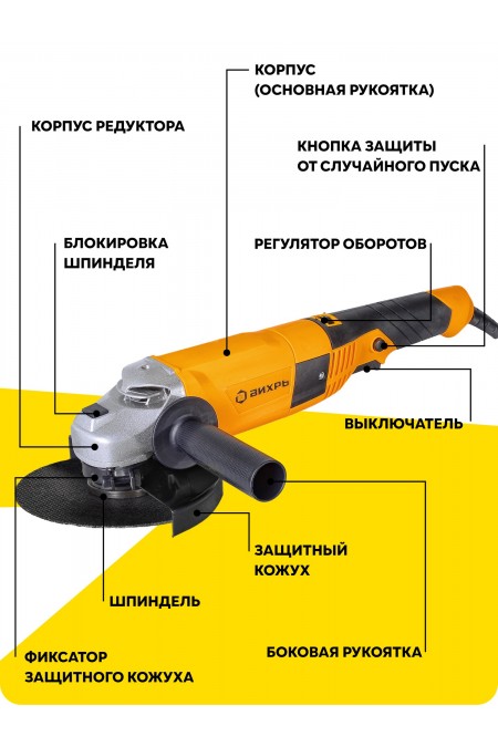 Шлифмашина угловая Вихрь УШМ-150/1400Э (72/12/8) 8
