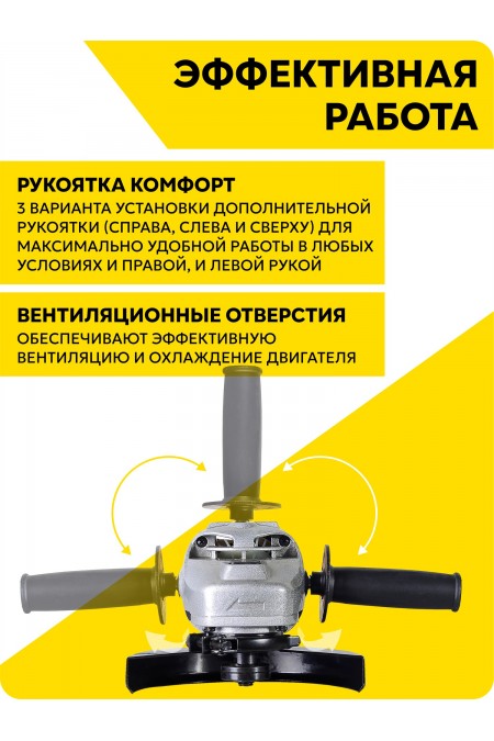 Шлифмашина угловая Вихрь УШМ-180/1800 (72/12/5) 4