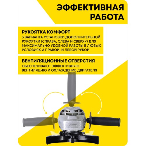 Шлифмашина угловая Вихрь УШМ-180/1800 (72/12/5) 4