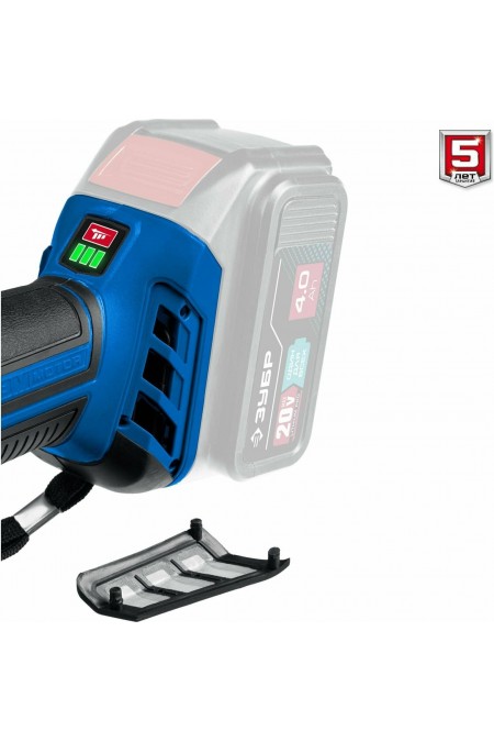 Шлифмашина угловая ЗУБР AB-125 бех АКБ 8