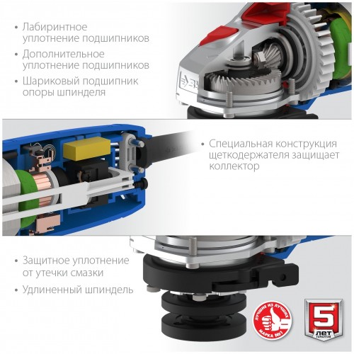 Шлифмашина угловая Зубр Профессионал УШМ-П115-750 4