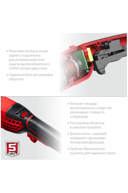 Шлифмашина угловая Зубр УШМ-115-805 3