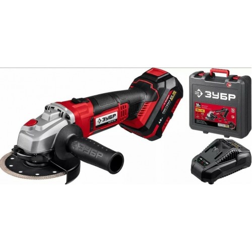 Шлифмашина угловая ЗУБР УШМ-18-125 без АКБ 8