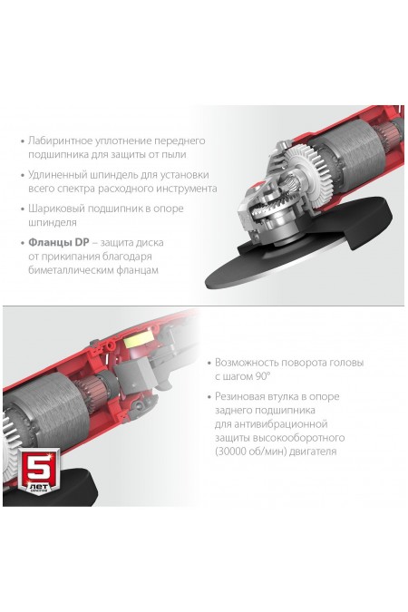 Шлифмашина угловая ЗУБР УШМ-230-2205 П 2