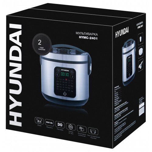 Мультиварка Hyundai HYMC-2401 (серебристый/черный) 20