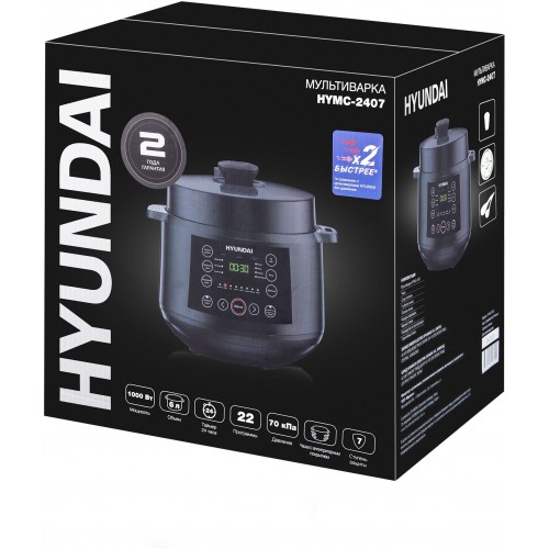 Мультиварка-скороварка Hyundai HYMC-2407 (черный) 2