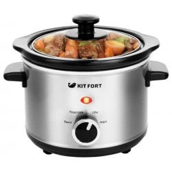 Медленноварка Kitfort KT-205 (серебристый/черный) Медленноварка Kitfort KT-205 (серебристый/черный)