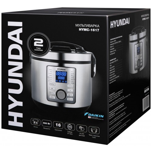 Мультиварка Hyundai HYMC-1617 (серебристый/черный) 7