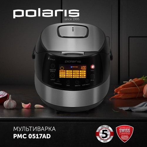 Мультиварка Polaris PMC 0517AD (серебристый/черный) 1