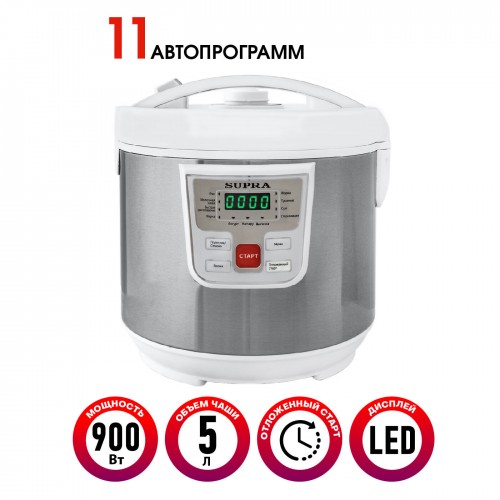 Мультиварка SUPRA MCS-4114 (белый/серебристый) 9