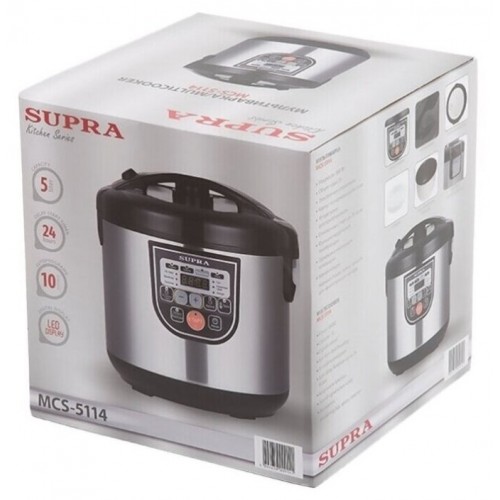 Мультиварка SUPRA MCS-5114 (серебристый/черный) 3