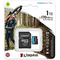 Карта памяти Kingston microSDXC Canvas Go! Plus SDCG3/1TB (черный)