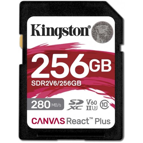 Карта памяти Kingston SDXC Canvas React Plus SDR2V6/256GB 256GB (черный) 2