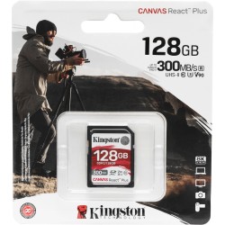 Карта памяти Kingston SDXC Canvas React Plus SDR2/128GB 128GB (черный)