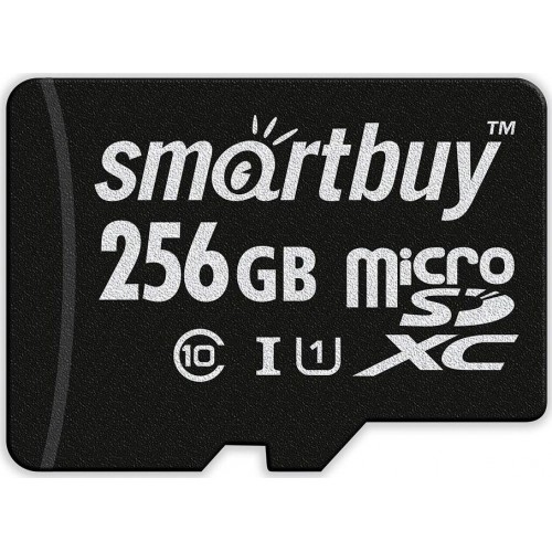 Карта памяти SMARTBUY MicroSDXC Class10 UHS-1 (SB256GBSDCL10-01) 256GB + SD адаптер (черный) 3