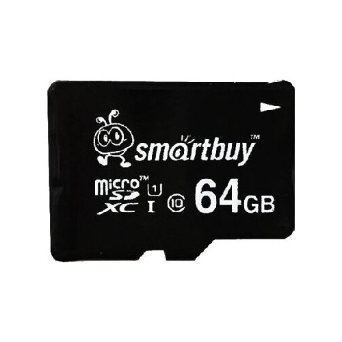 Карта памяти SMARTBUY MicroSDXC Class10 UHS-1 (SB64GBSDCL10-00) 64GB (черный) 