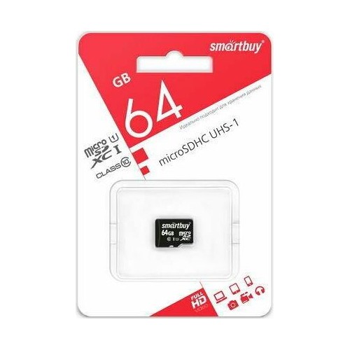 Карта памяти SMARTBUY MicroSDXC Class10 UHS-1 (SB64GBSDCL10-00) 64GB (черный) 8