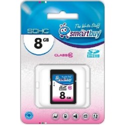 Флешка SMARTBUY SDHC Class10 (SB8GBSDHCCL10) 8GB (черный)