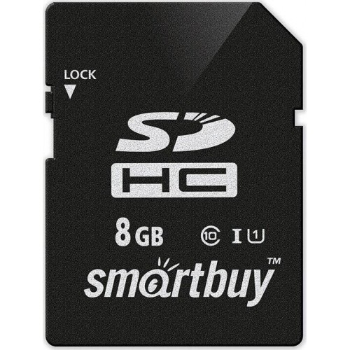 Флешка SMARTBUY SDHC Class10 (SB8GBSDHCCL10) 8GB (черный) 1