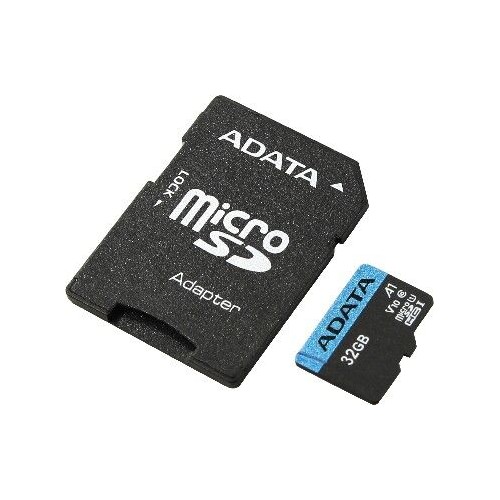 Карта памяти ADATA MicroSDHC Class10 UHS-I A1 128GB + SD адаптер (AUSDX128GUICL10A1-RA1) 