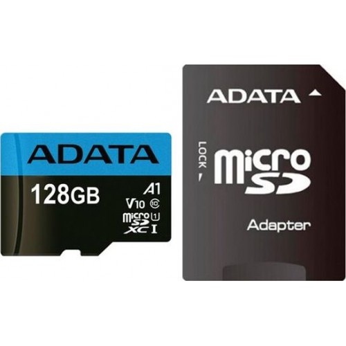 Карта памяти ADATA MicroSDHC Class10 UHS-I A1 128GB + SD адаптер (AUSDX128GUICL10A1-RA1) 4