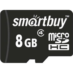 Карта памяти SMARTBUY MicroSDHC Сlass4 (SB8GBSDCL4-00) 8GB (черный)