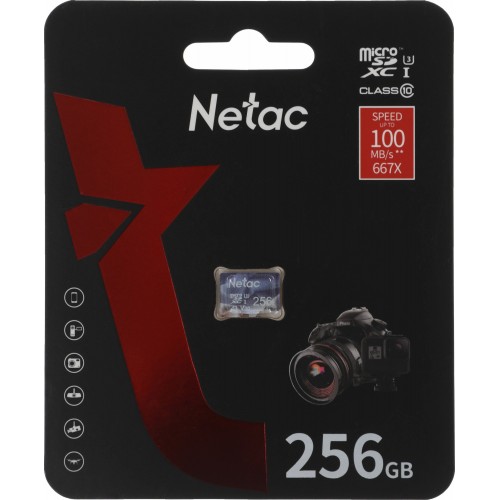 Карта памяти Netac microSDHC P500 ULTRA 256GB (NT02P500ULT-256G-S) (без SD адаптера) 