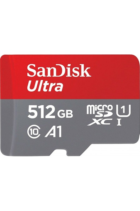 Флешка SanDisk microSDXC Class 10 Ultra UHS-I A1 512GB (красный/серый) 