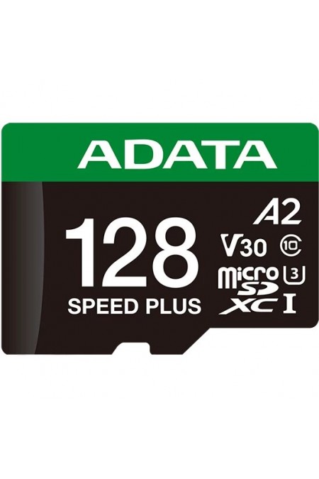 Карта памяти ADATA MicroSD SPEED PLUS (UD128GUI3V30A2SP-RA1) 128GB + SD адаптер 
