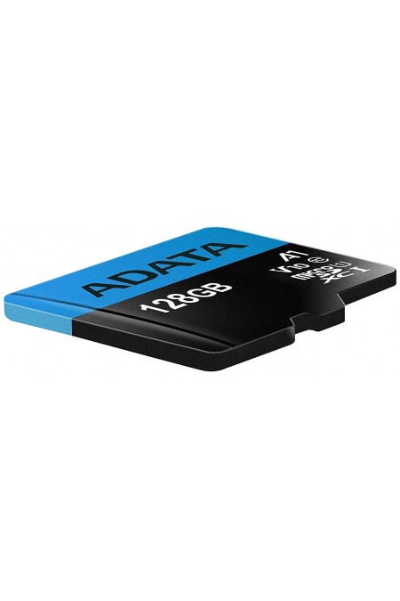 Карта памяти ADATA MicroSDHC Class10 UHS-I A1 128GB + SD адаптер (AUSDX128GUICL10A1-RA1) 1