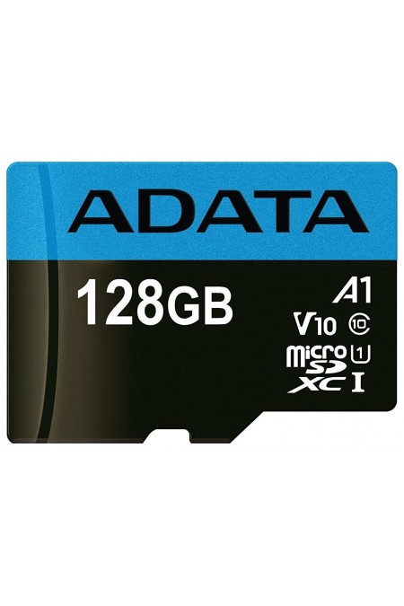 Карта памяти ADATA MicroSDHC Class10 UHS-I A1 128GB + SD адаптер (AUSDX128GUICL10A1-RA1) 2