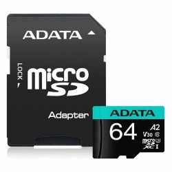 Карта памяти ADATA microSDXC Premier Pro 64GB (AUSDX64GUI3V30SA2-RA1) (черный)