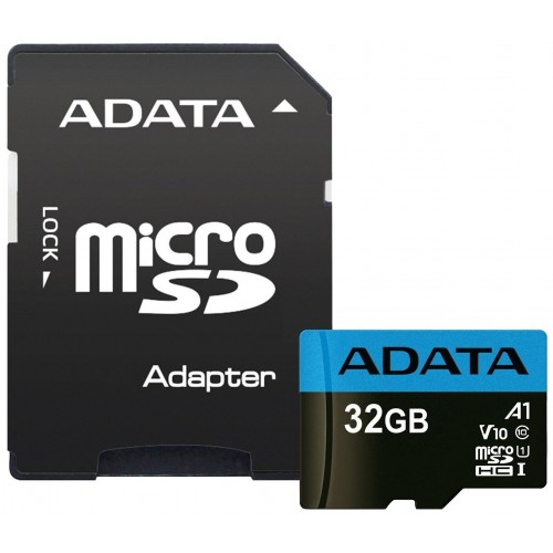 Карта памяти ADATA Premier microSDHC UHS-I U1 V10 A1 Class10 32GB + SD адаптер (AUSDH32GUICL10A1-RA1) (черный) 6