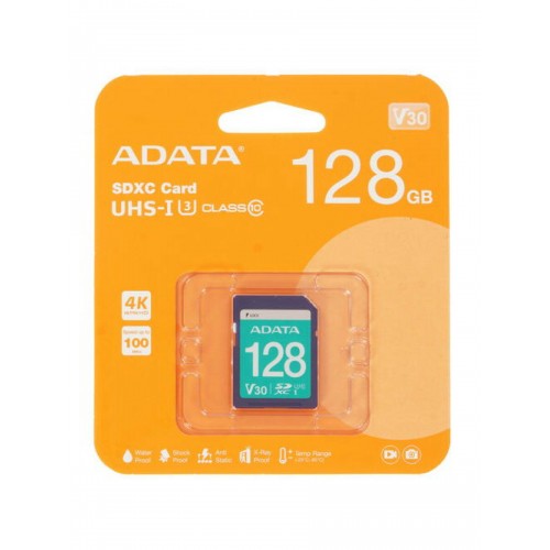 Карта памяти ADATA Premier Pro SDXC Class 10 UHS-I U3 V30S 128GB (ASDX128GUI3V30S-R) 