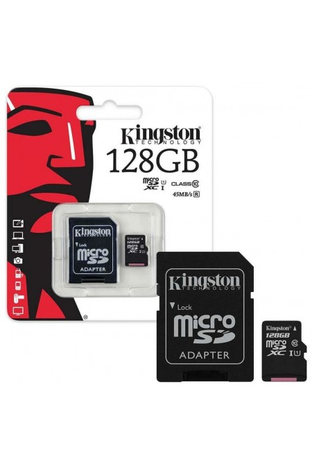 Карта памяти GoPower microSD Class10 UHS-I (U3) V30 128GB + SD адаптер (черный) 