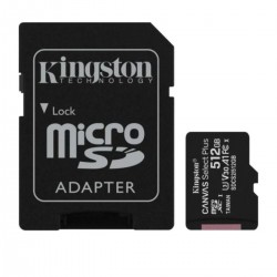 Карта памяти Kingston Canvas React microSDXC A1 V30 UHS-I Class 3 (U3) Class 10 512GB +SD адаптер