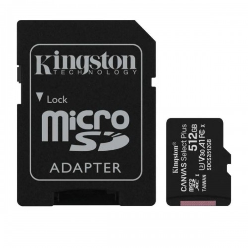 Карта памяти Kingston Canvas React microSDXC A1 V30 UHS-I Class 3 (U3) Class 10 512GB +SD адаптер 