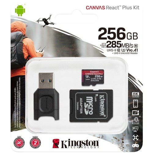 Карта памяти Kingston Canvas React Plus SDXC 256 ГБ Class 10 (черный) 5