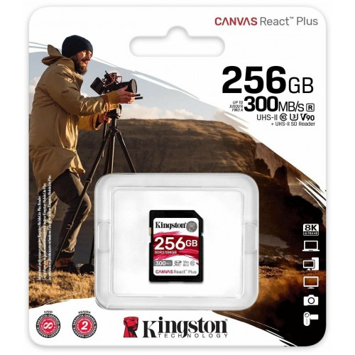 Карта памяти Kingston Canvas React Plus SDXC 256 ГБ Class 10 (черный) 7