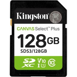 Карта памяти Kingston Canvas Select Plus SDS3/128GB Class 10 128GB (черный)
